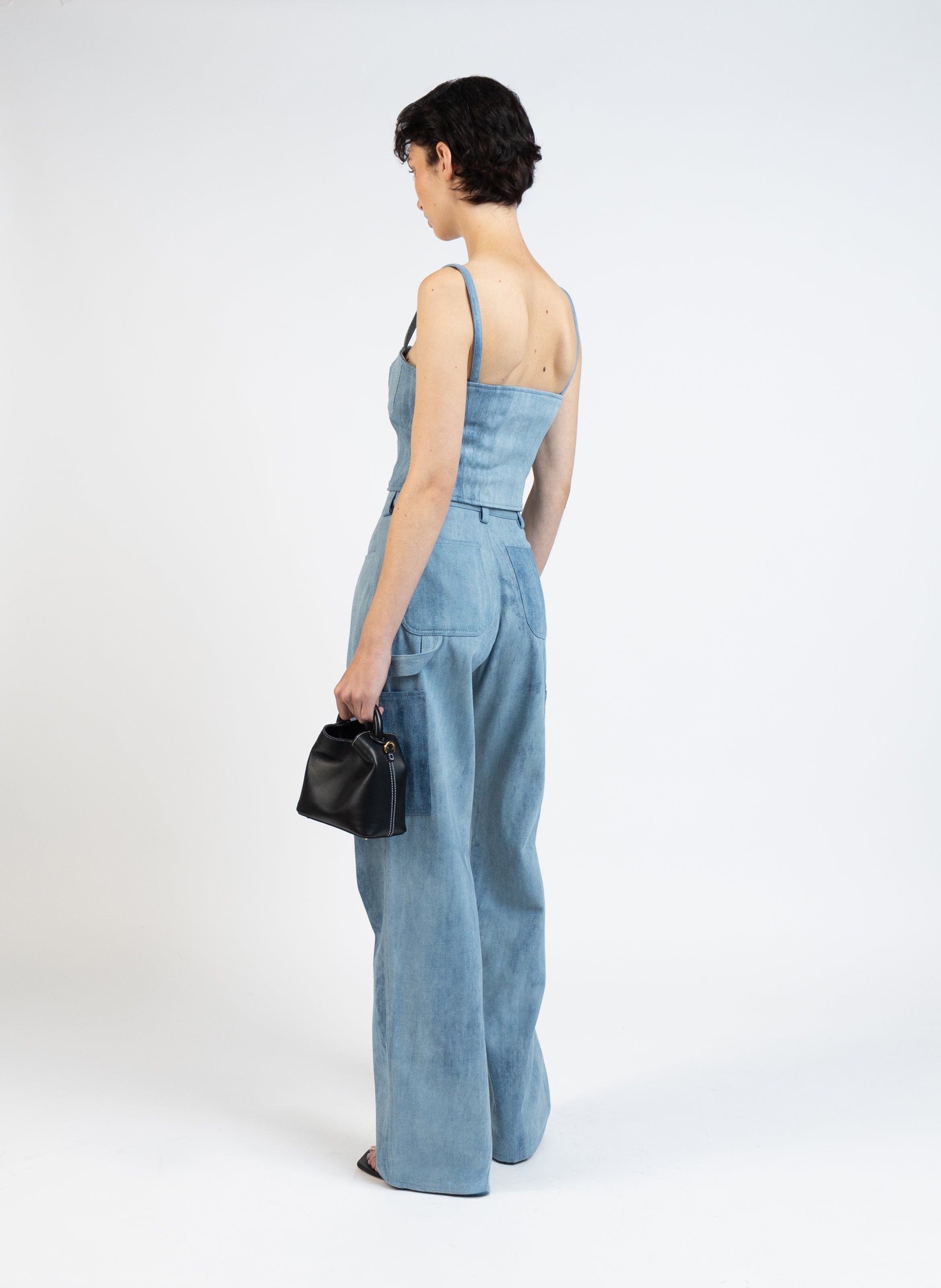 Denim Cargo Trousers/Light Blue - 4