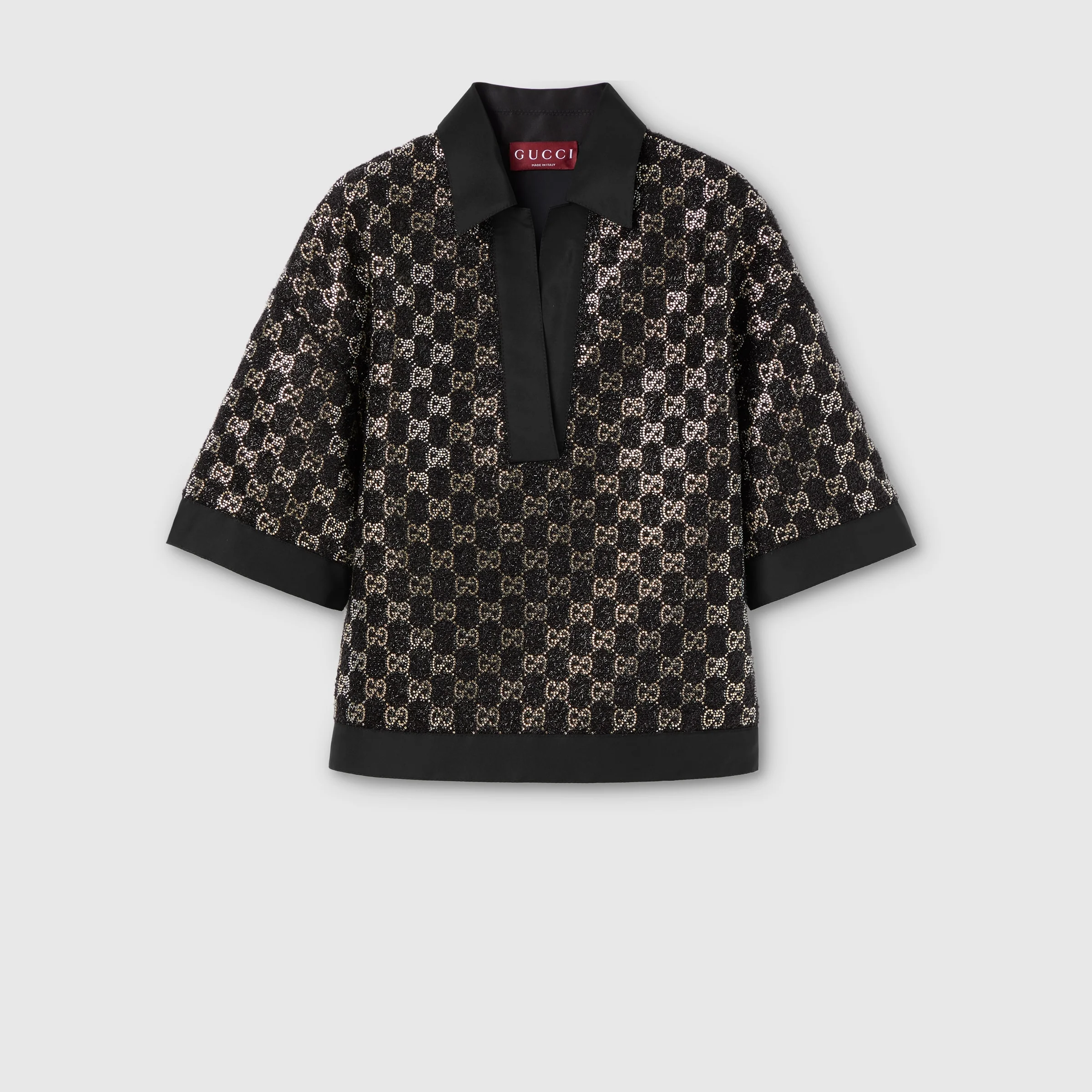 Wool tweed lamé top - 1