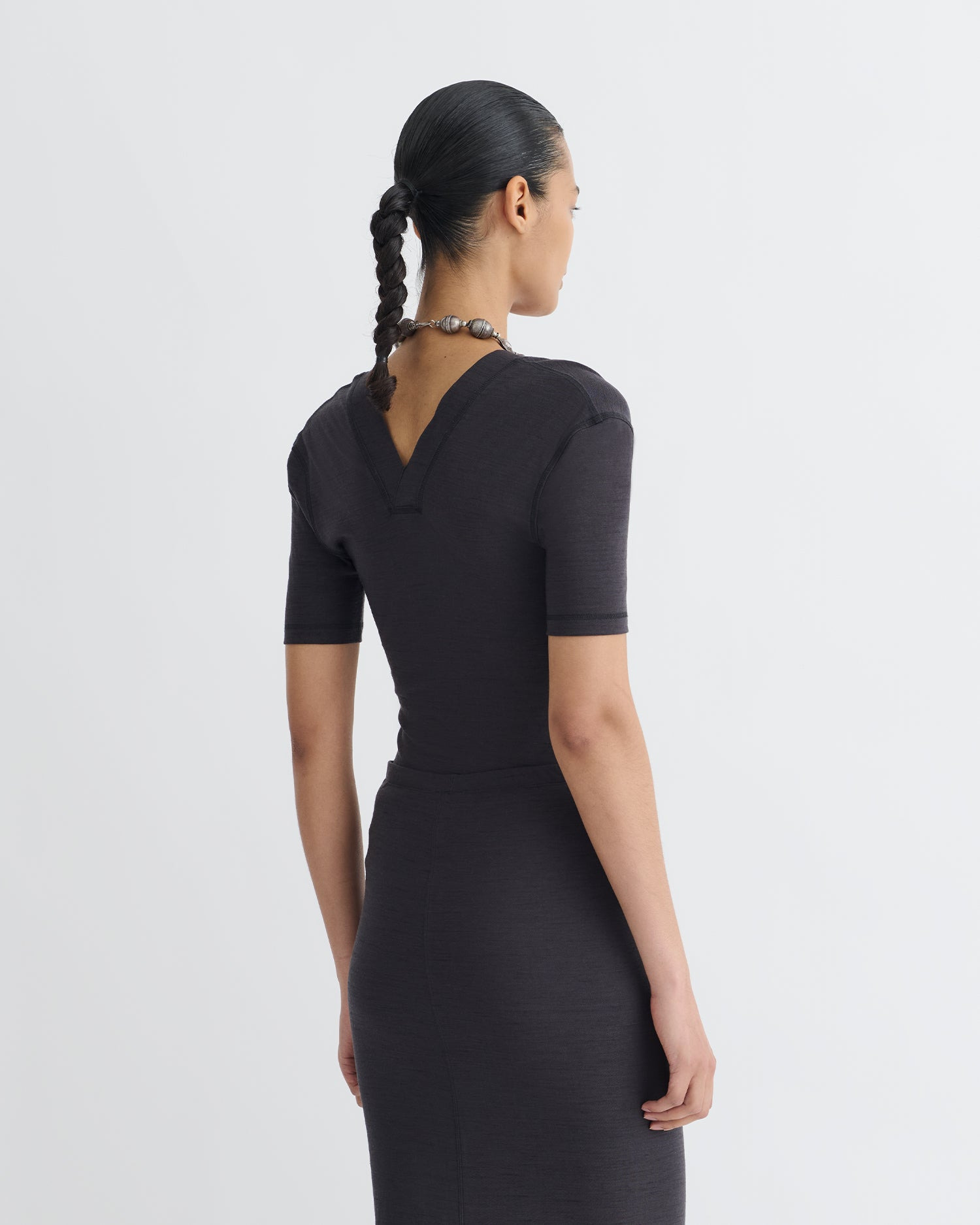 Wool Jersey Henley Top - 3