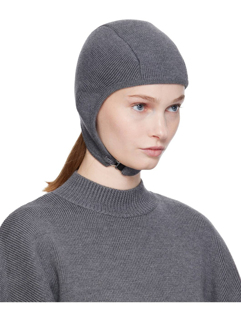 Jean Paul Gaultier Gray 'The Garter Strap' Beanie outlook