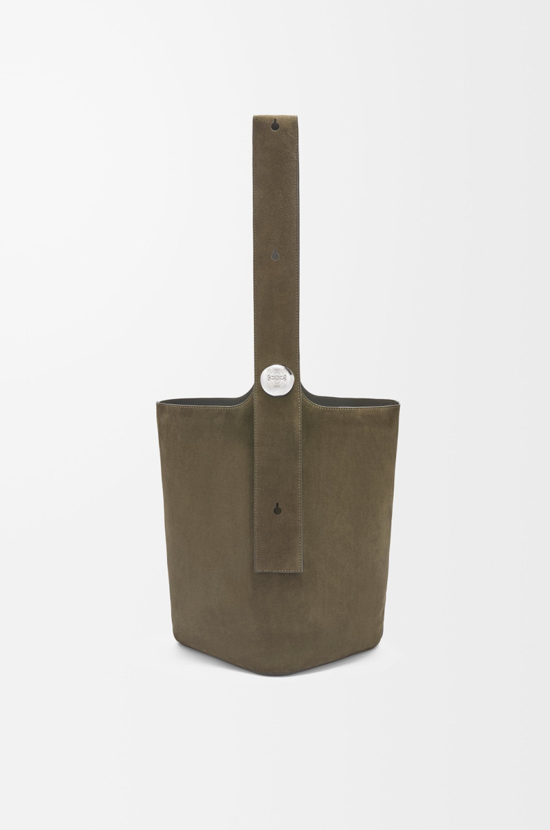 Loewe Large Pebble bucket bag in suede calfskin outlook