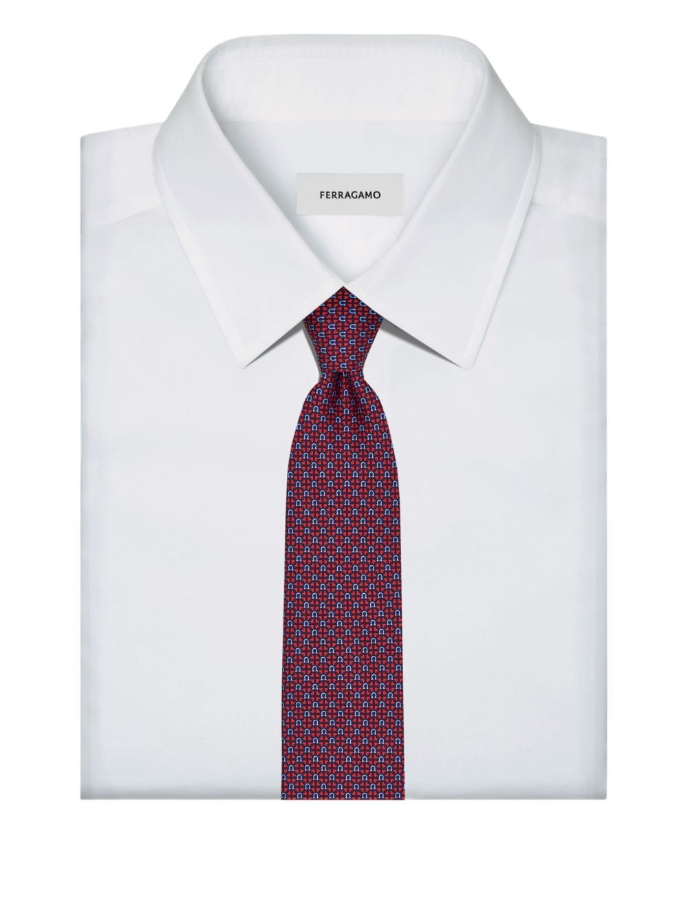 graphic-pattern silk tie - 4