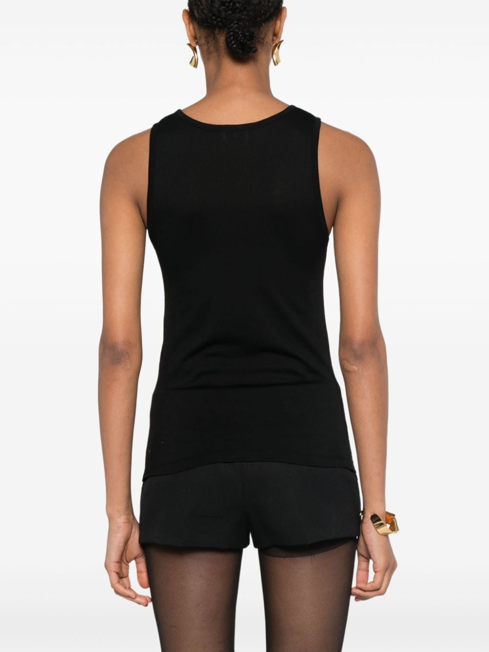 logo-embroidered tank top - 4