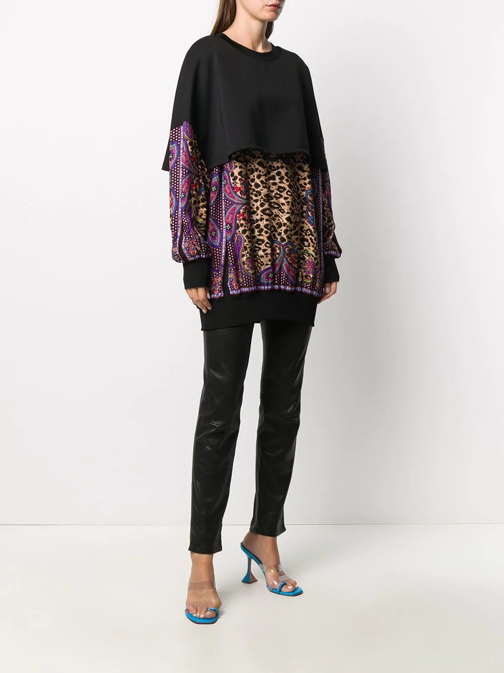 oversized leopard print blouse - 3