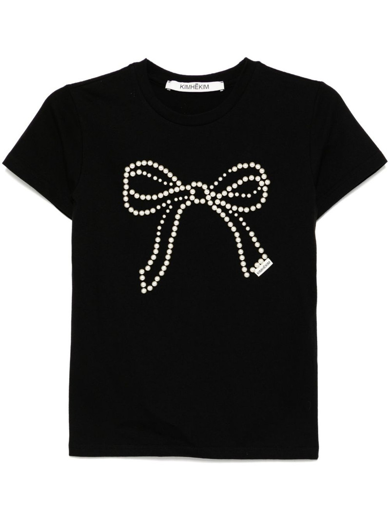 pearl-embellished T-shirt 1