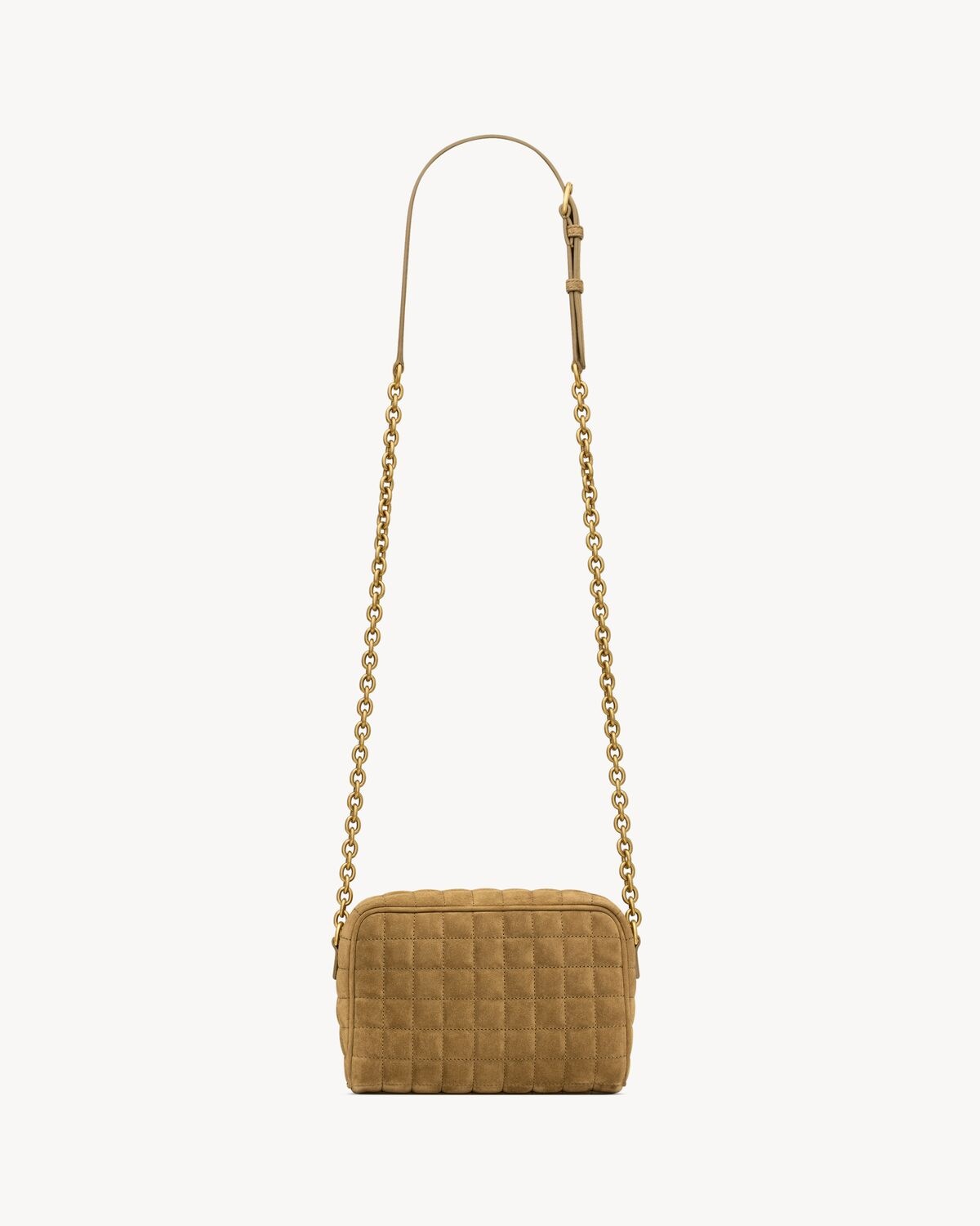 CASSANDRE MATELASSÉ CARRÉ MINI CAMERA BAG IN SUEDE - 3