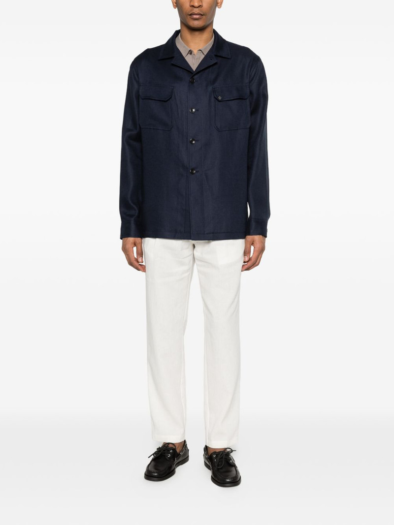 Herno button straight trousers outlook