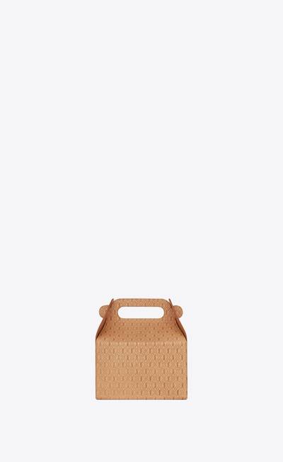 SAINT LAURENT take-away box in vegetable-tanned leather outlook