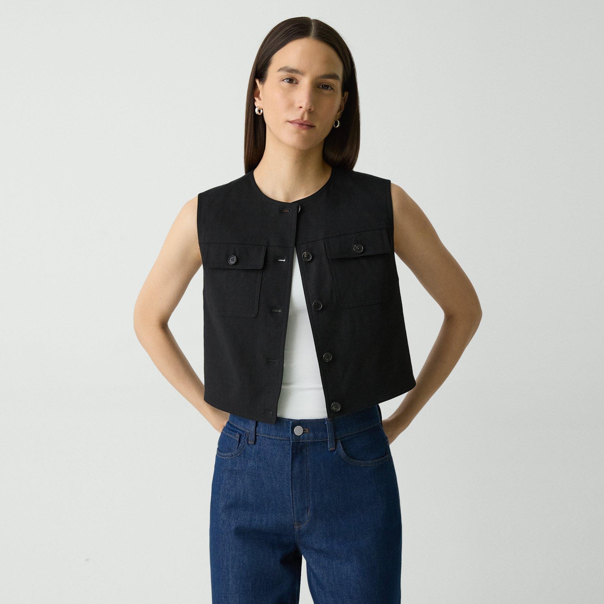 Trucker Vest in Good Linen - 2
