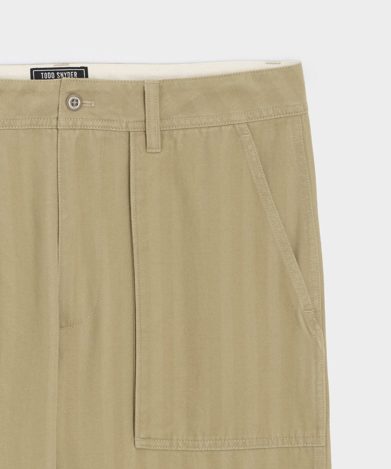 Relaxed Herringbone Twill Camp Pant 6