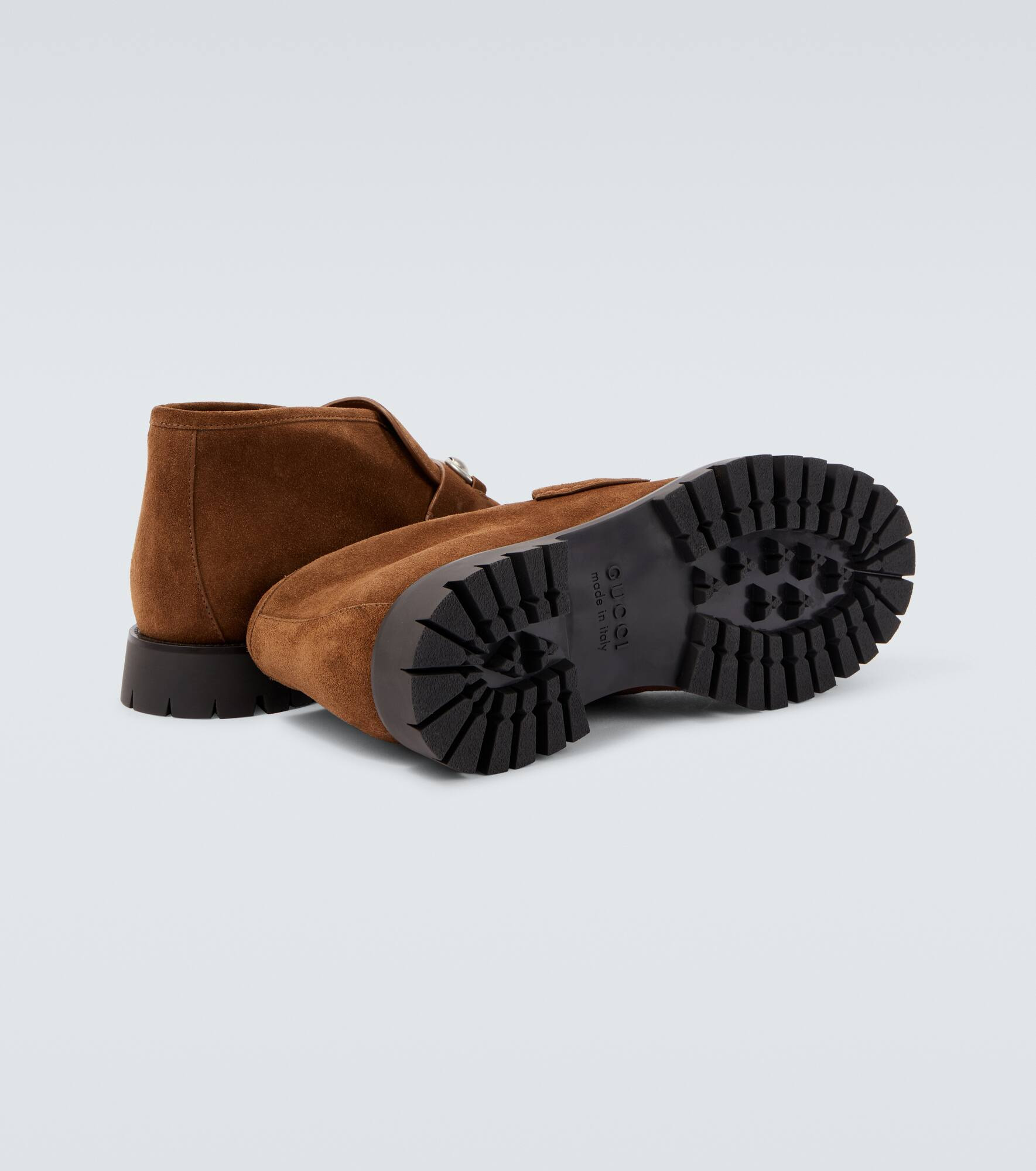 Horsebit suede ankle boots - 7
