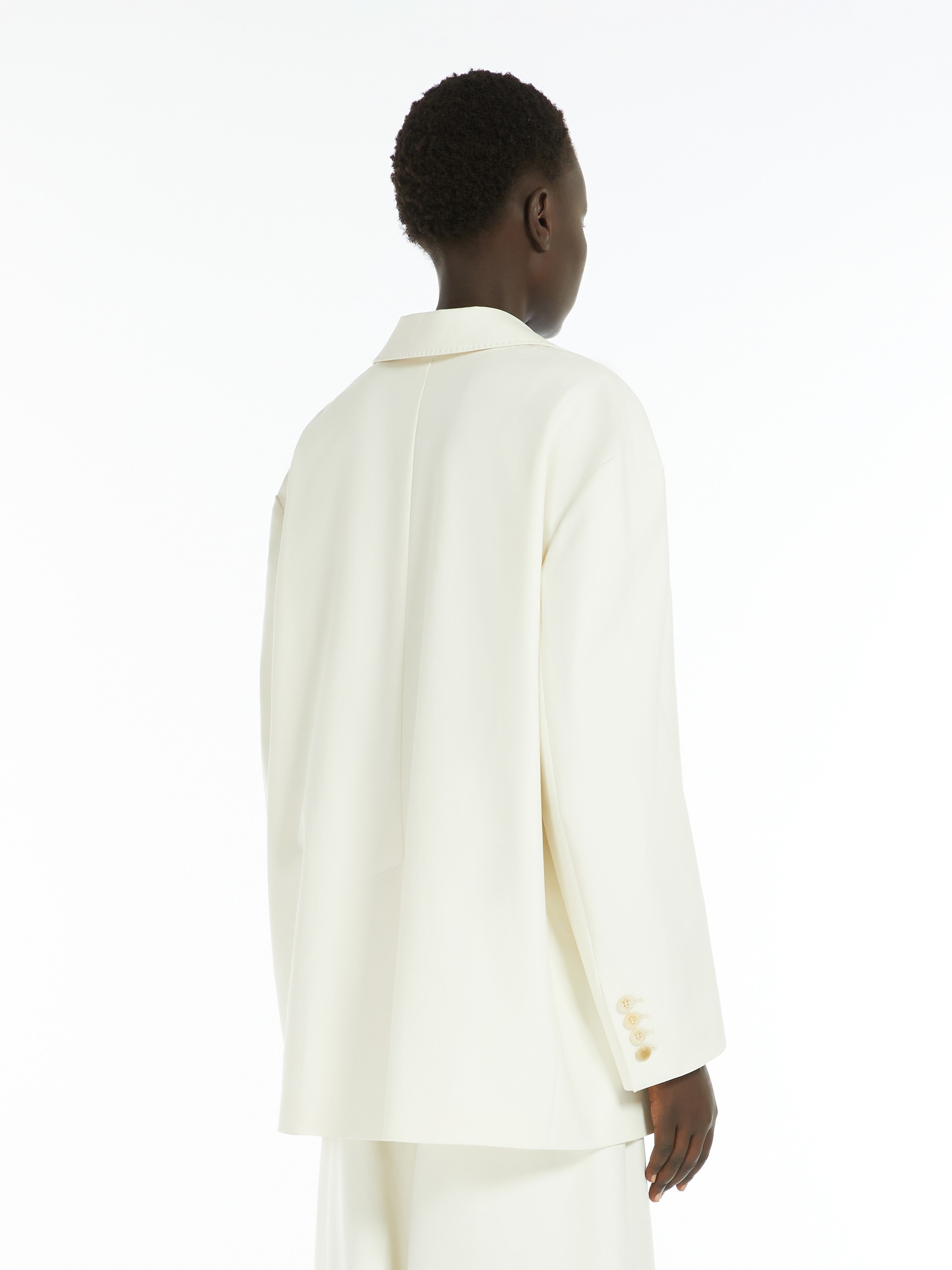MONICA Oversize blazer in cotton canvas - 4