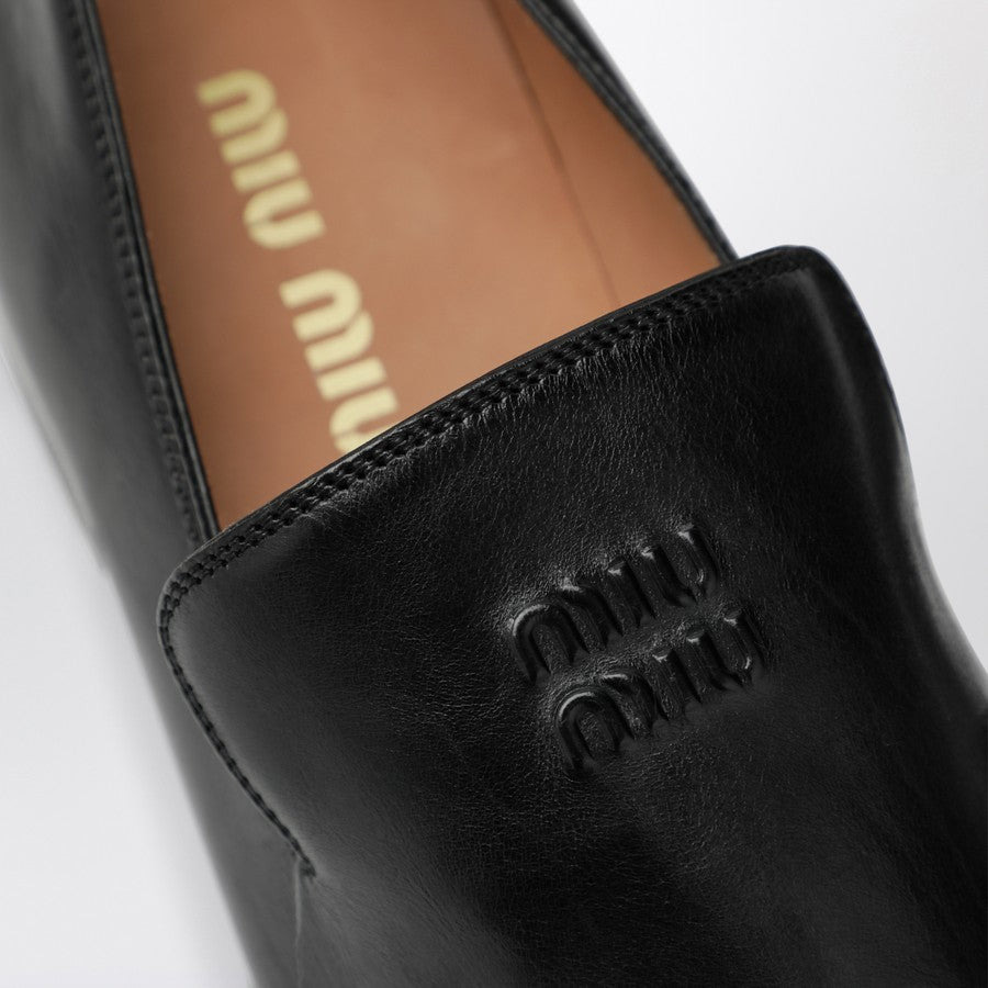 MIU MIU LEATHER LOAFER - 4