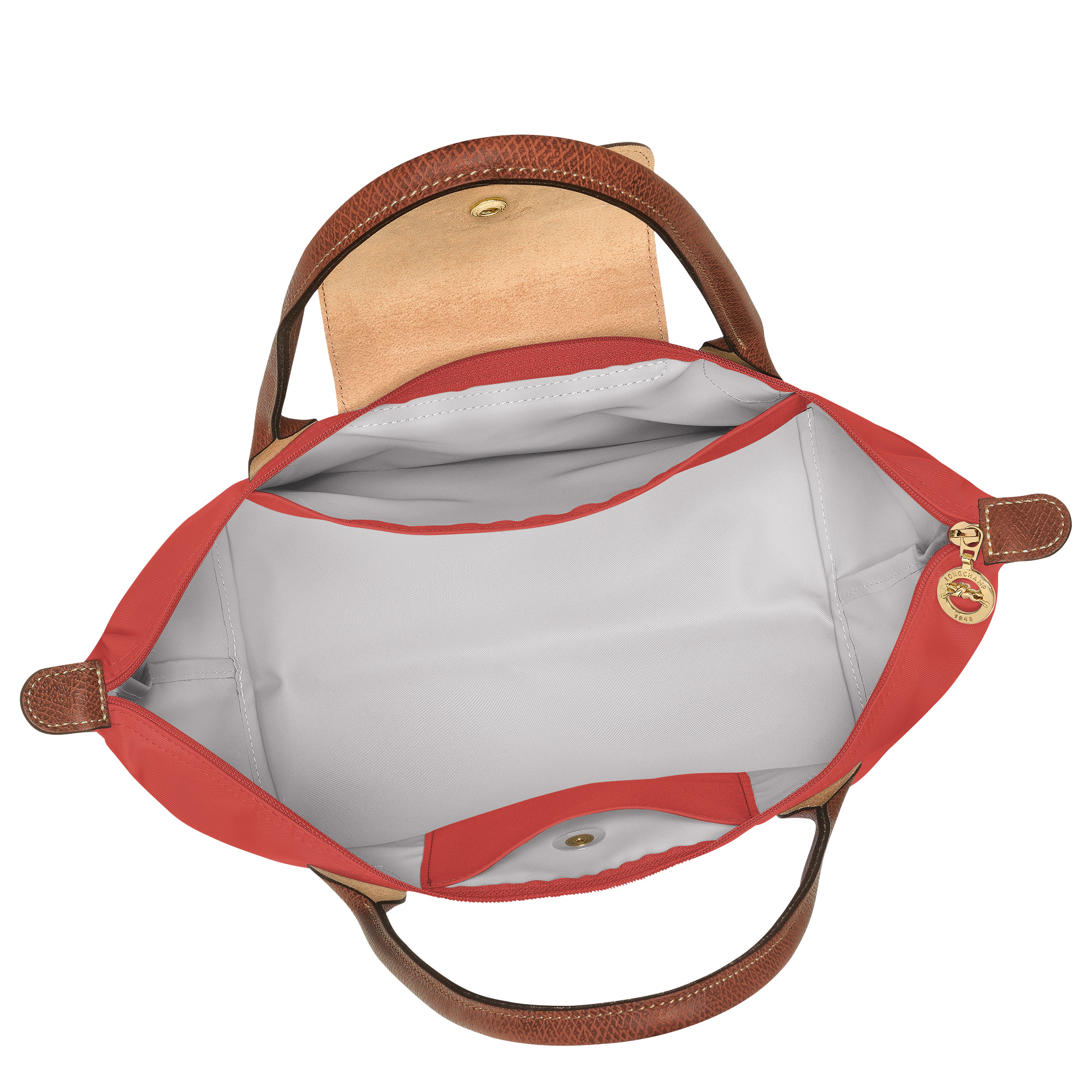 Le Pliage Original M Tote bag Tomato - Recycled canvas - 4