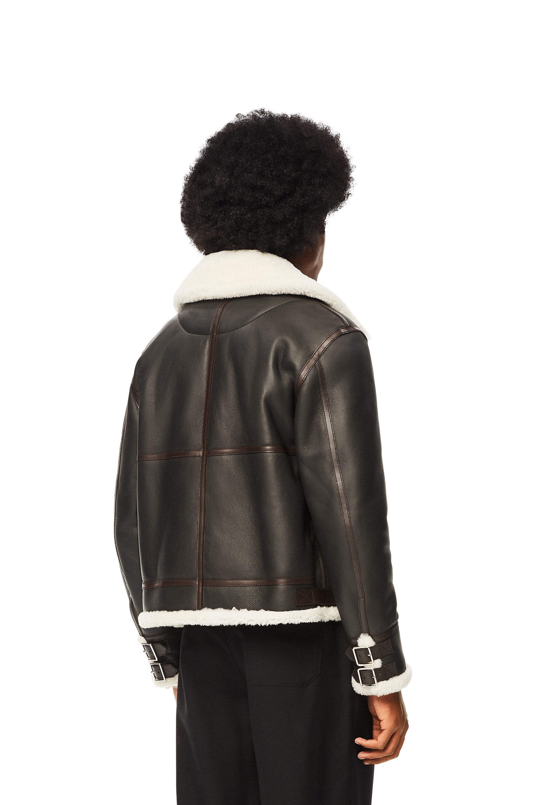 Aviator jacket in shearling - 4