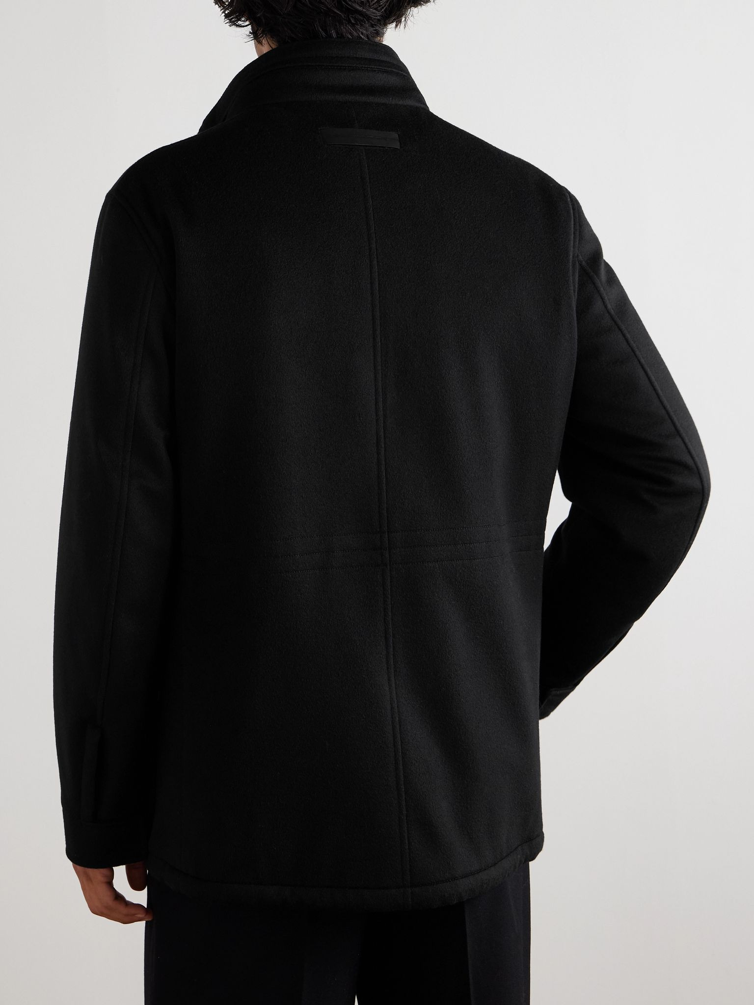 Vetta Oasi Cashmere Hooded Jacket Black - 3