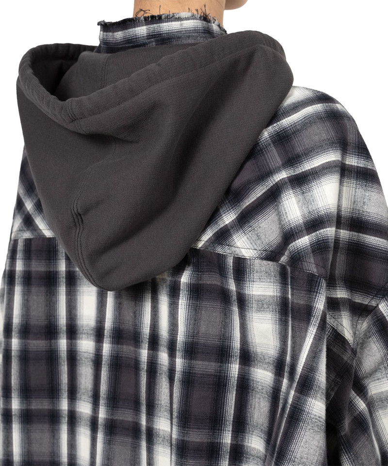 Hoodie Combine Checkered Shirt 10