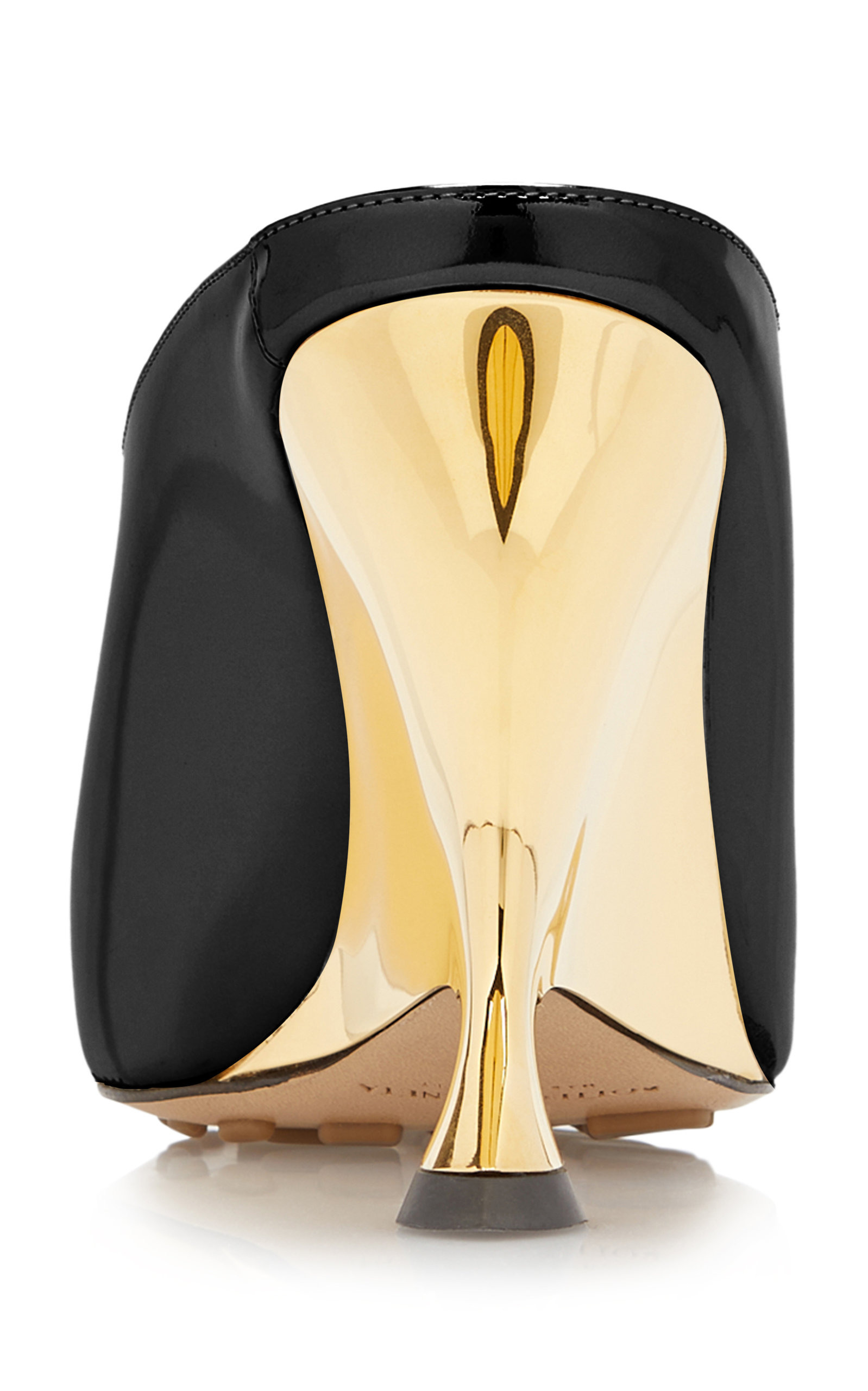 Patent Leather Wedge Mules black - 4