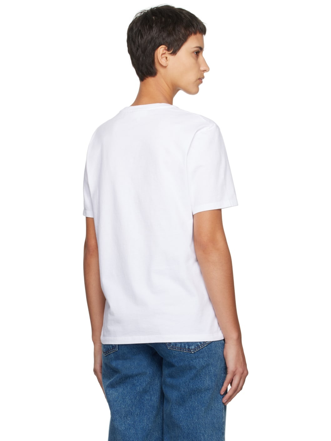 White Chillax Fox Patch T-Shirt - 3