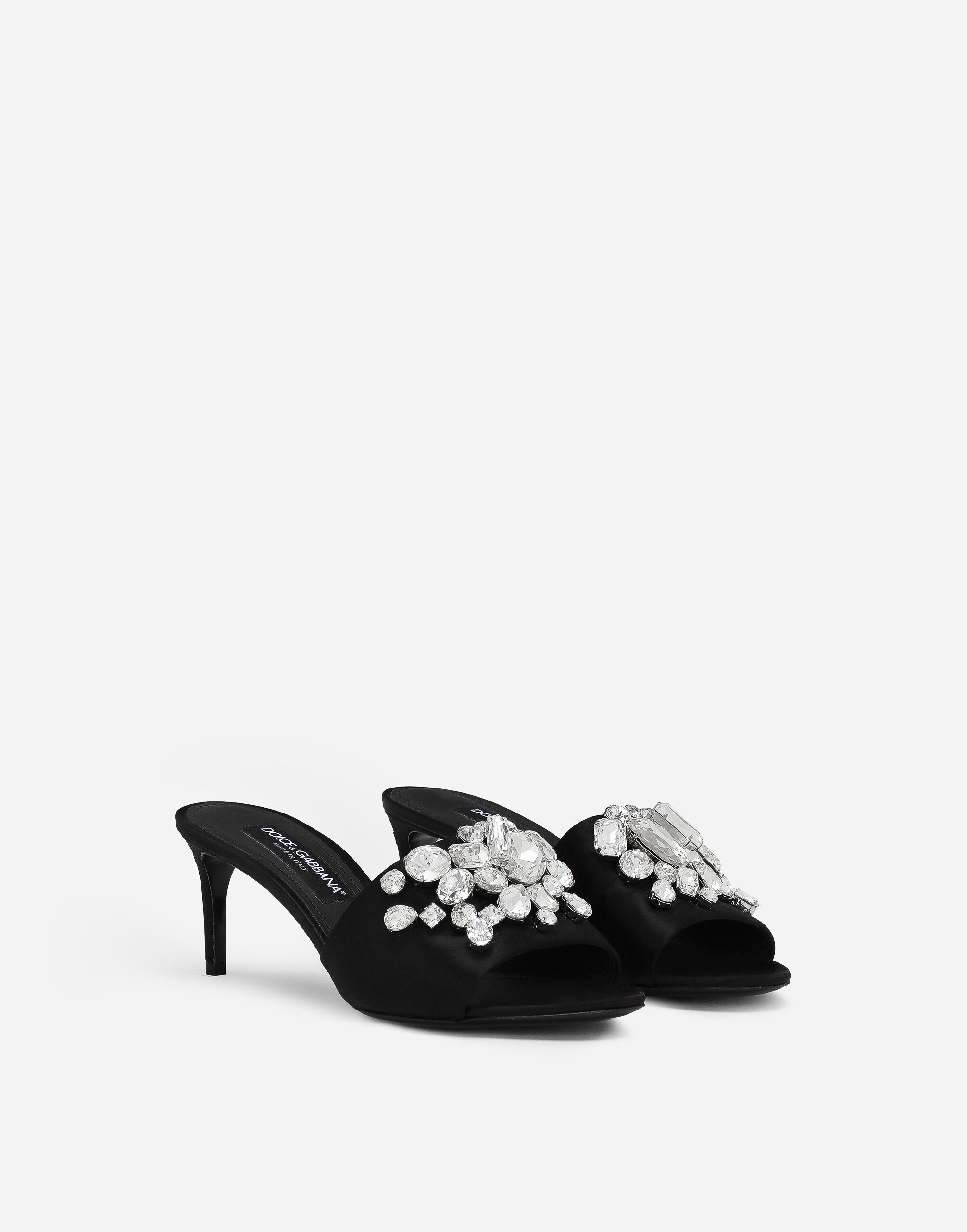 Satin mules with embroidery - 2