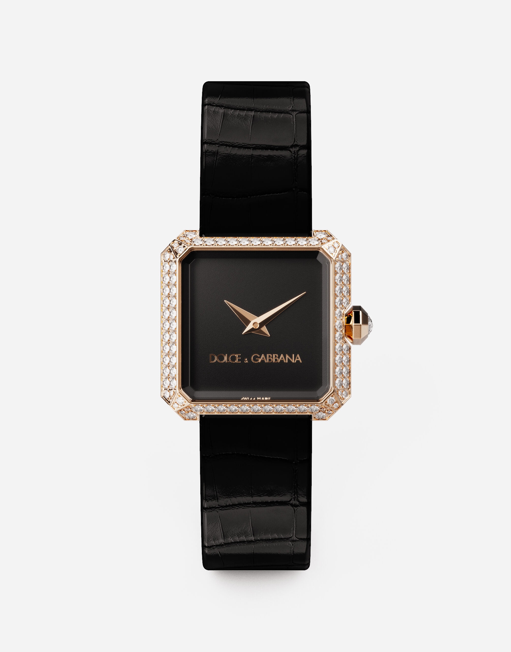 Gold watch with diamonds - 1
