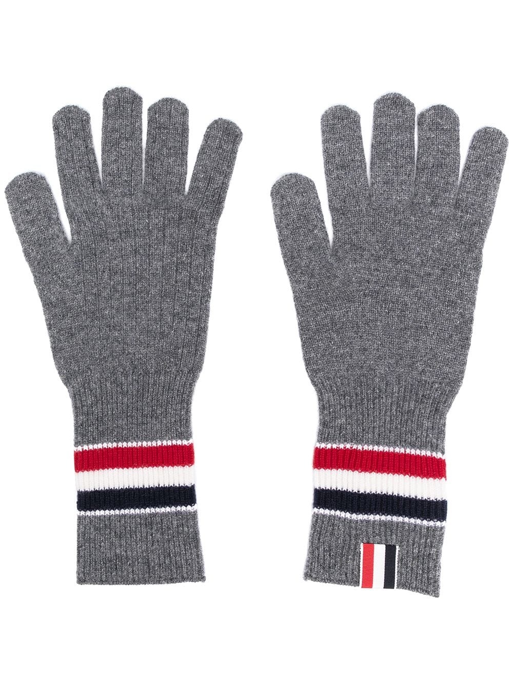 merino wool stripe rib gloves - 1