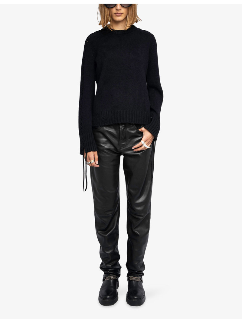 Zadig & Voltaire Malty Lace-Sleeve Wool And Cashmere-Blend Jumper outlook
