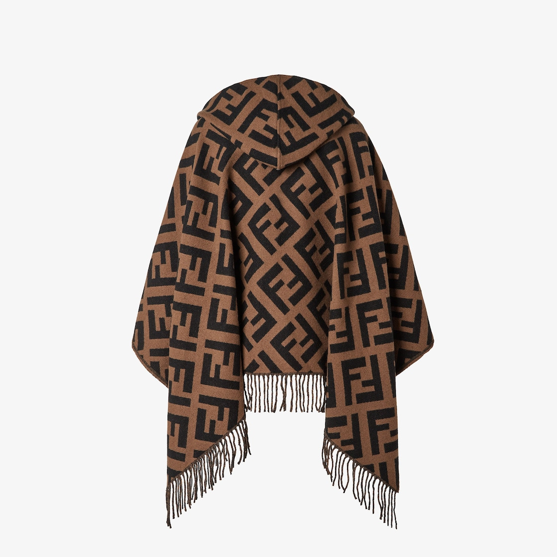 Brown cashmere poncho - 2