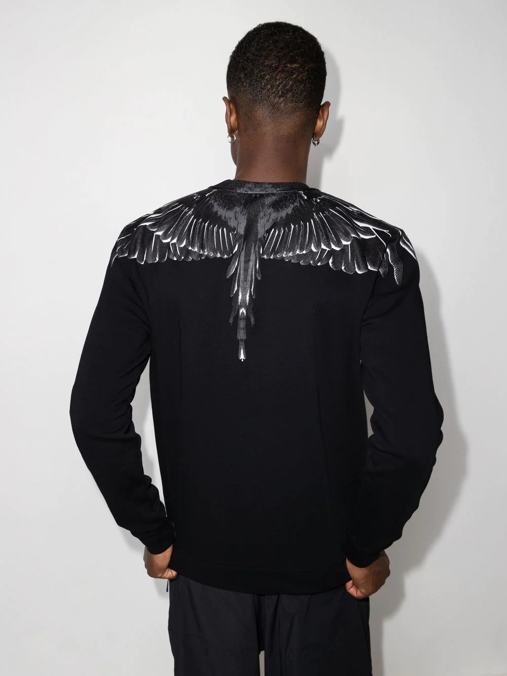 Wings-print crew-neck sweatshirt - 3