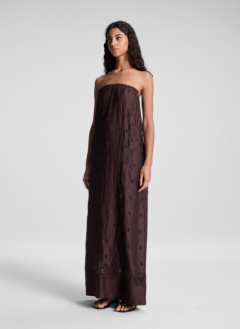 Dalia Strapless Embriodered Maxi Dress 5