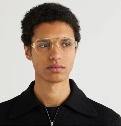 Bottega Veneta Aviator-Style Gold-Tone Optical Glasses outlook