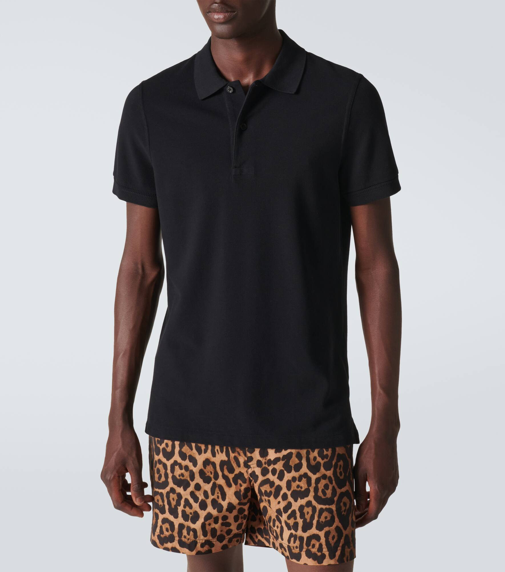 Short-sleeved cotton polo shirt - 3