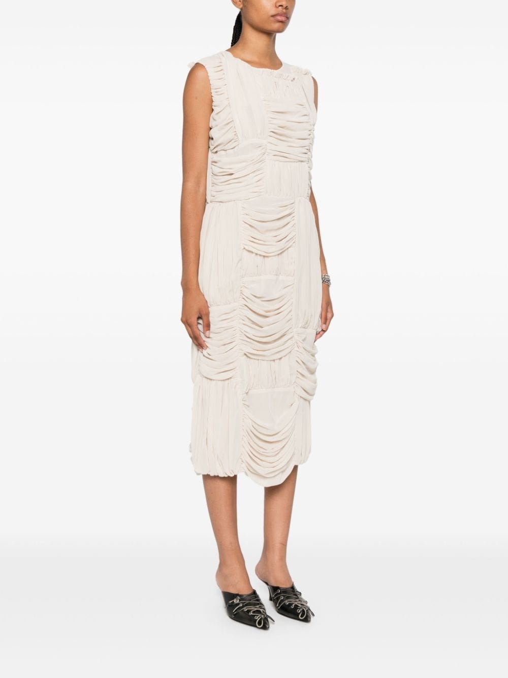 ruched midi dress - 3
