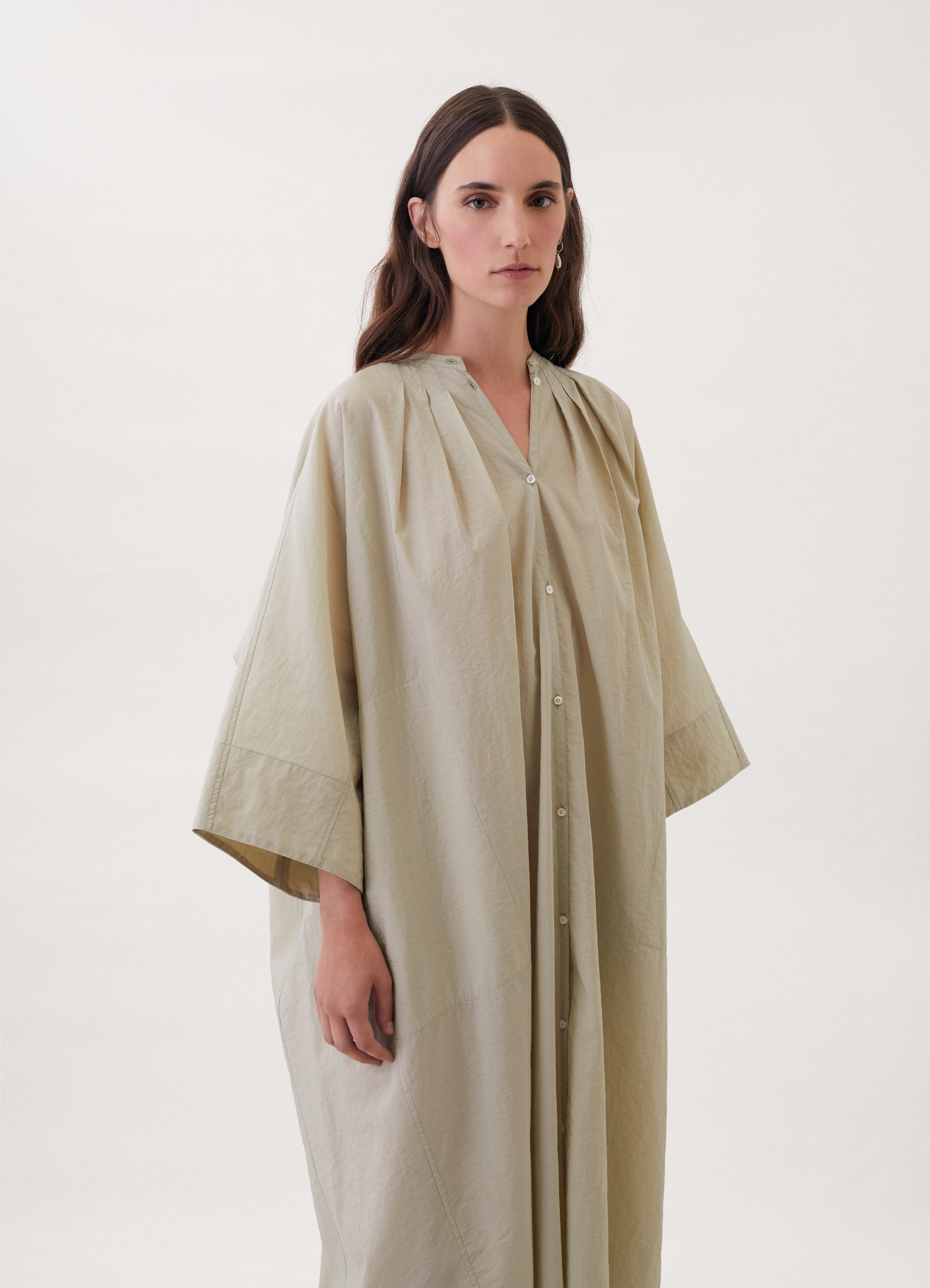PLEATED SHIRT DRESS - 6