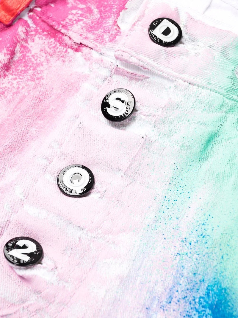 paint splatter detail cropped trousers 7