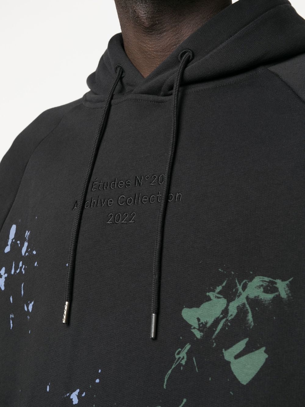 paint splatter detailed hoodie - 5