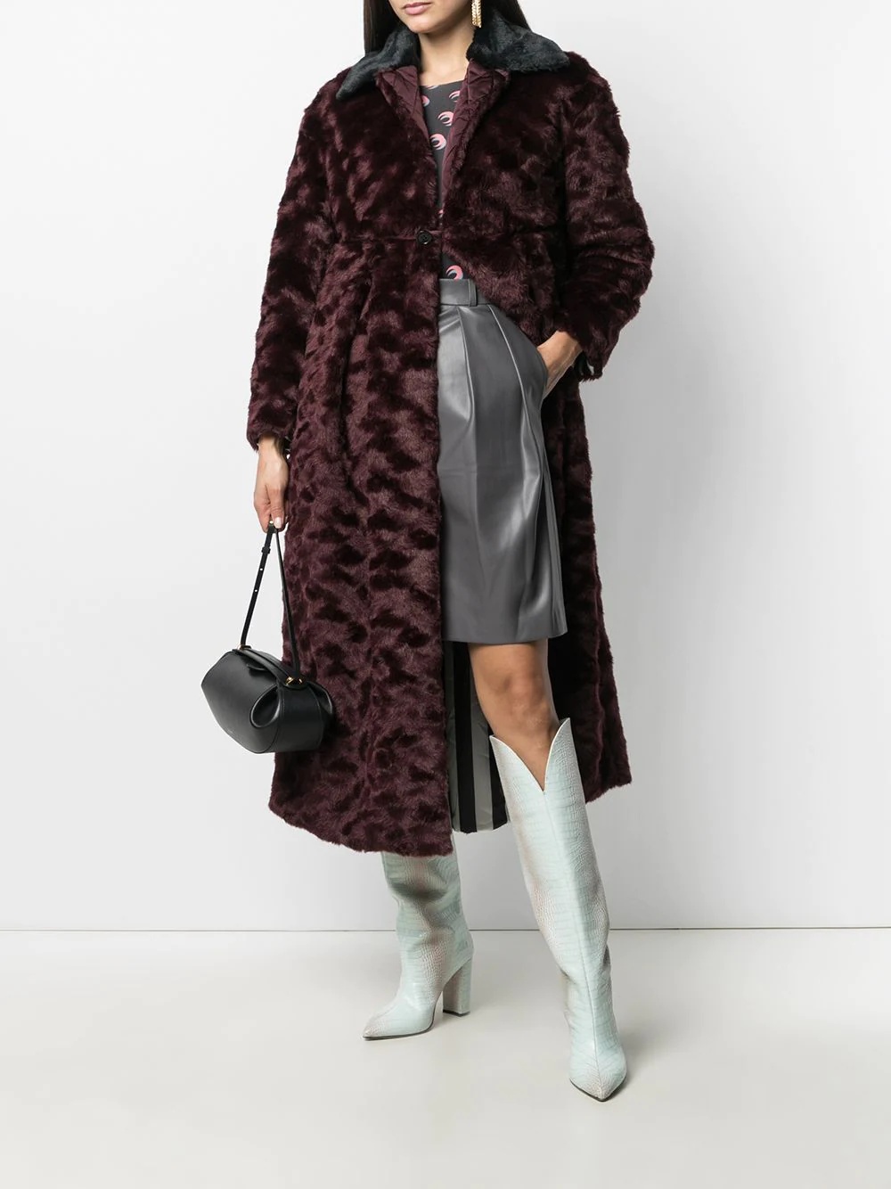 oversized faux fur coat - 2