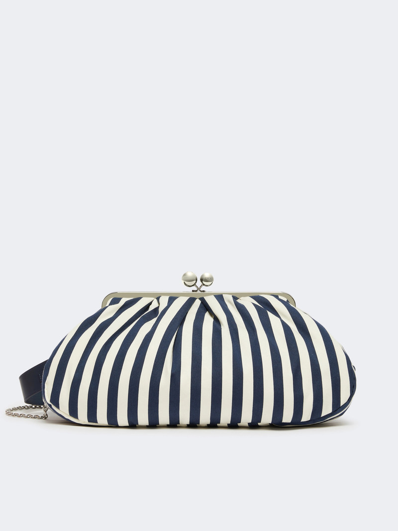 CACHI Large striped cotton Pasticcino bag - ULTRAMARINE 1