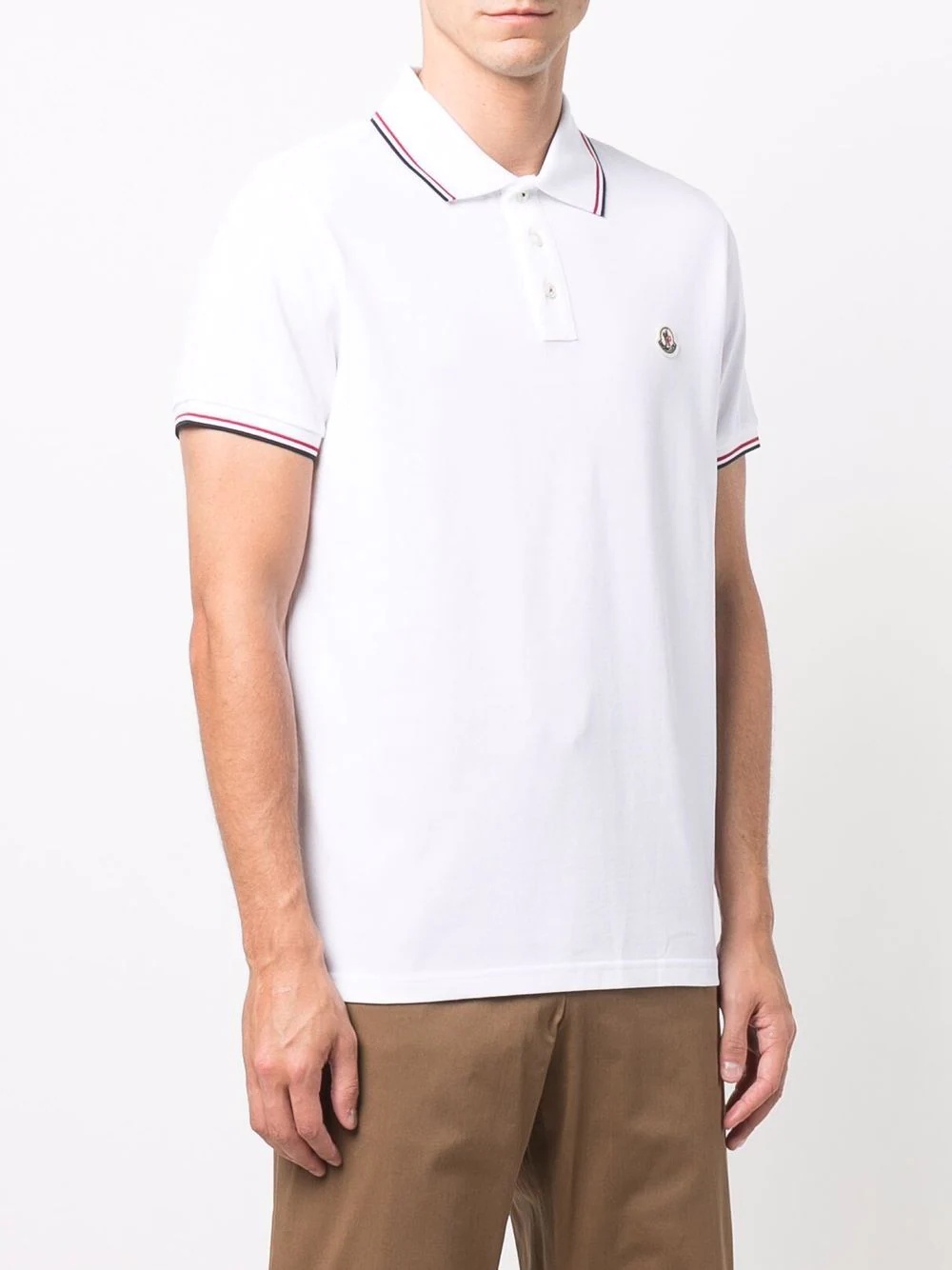 logo-patch polo shirt - 3