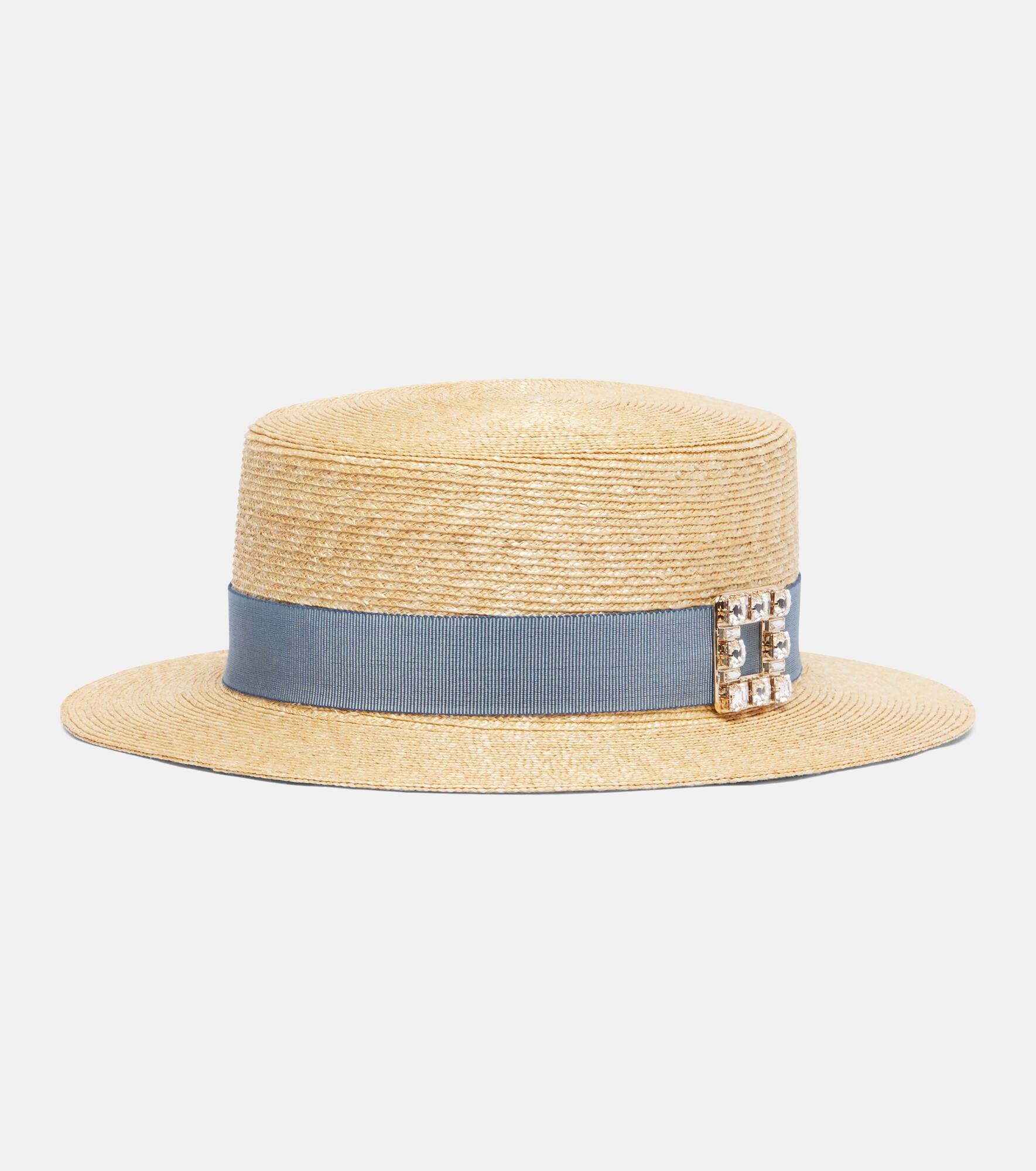 Très Vivier straw boater hat - 4