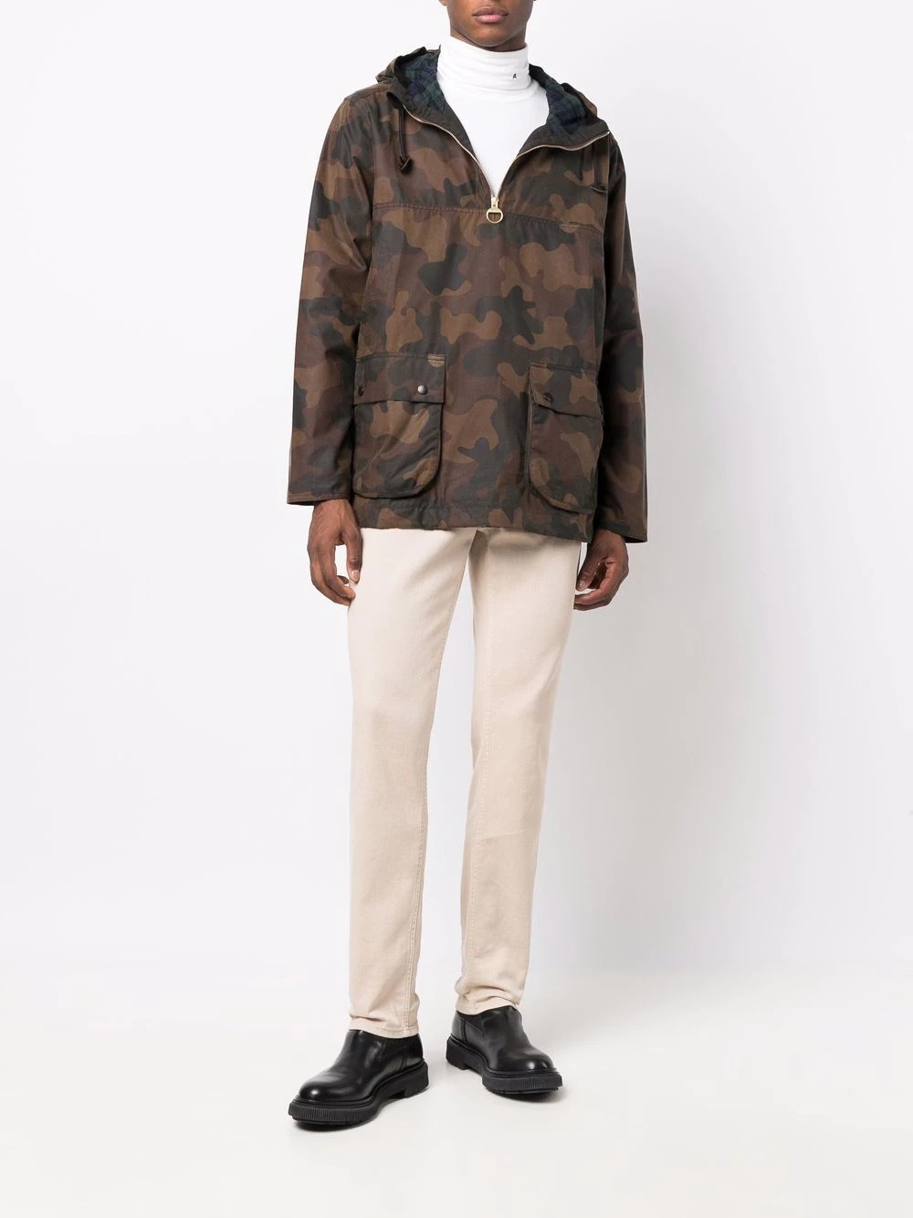 wax camouflage smock jacket - 2