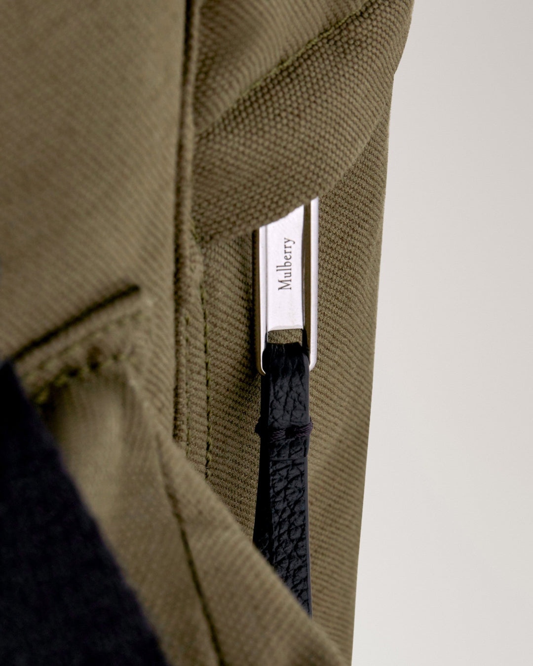 Skye Oversized Backpack Olive & Black Canvas Small Classic Grain - 5