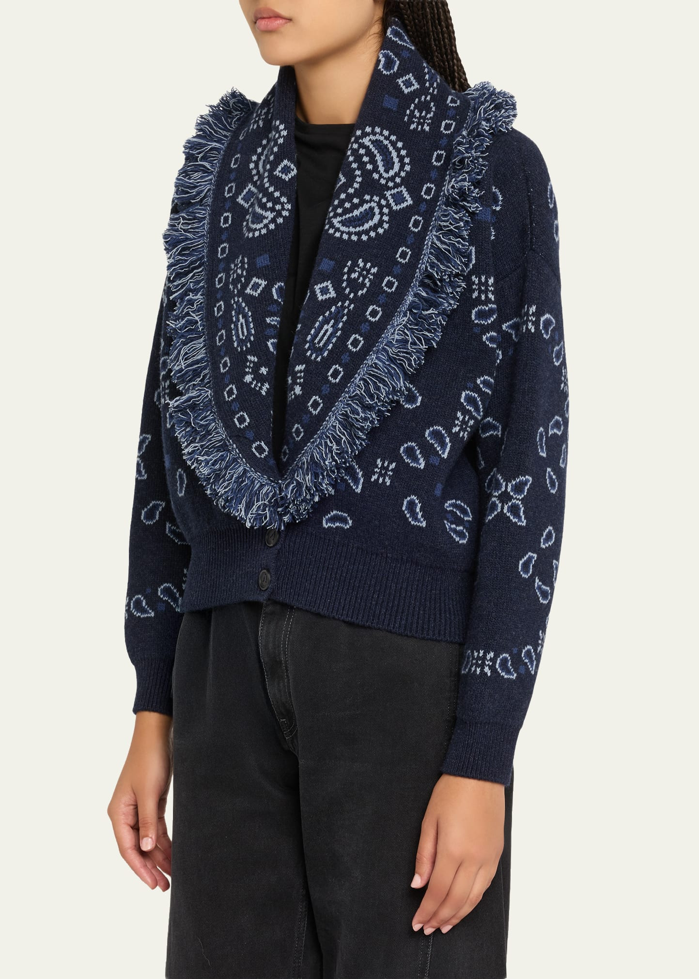 Bandana Jacquard Cardi-Bomber - 4
