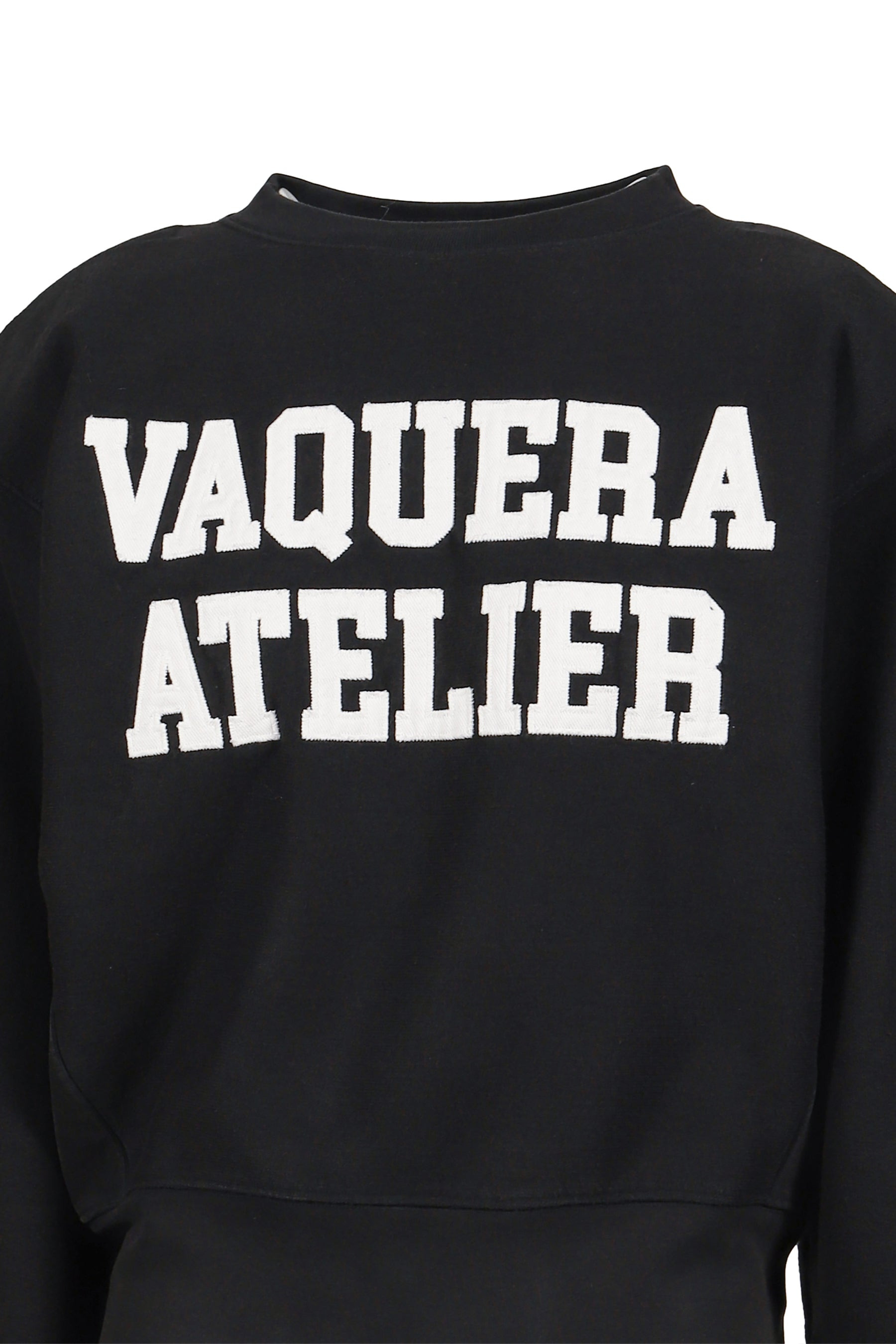 SHOULDERPAD SWEATSHIRT KNIT / BLK - 4