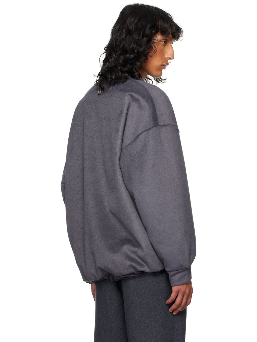 Gray Brushed Sweatshirt - 3