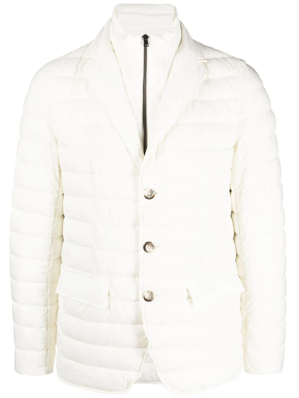 notched-lapels 패딩 재킷 - 1