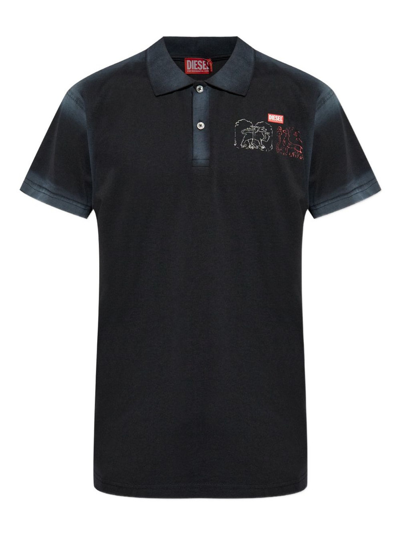 graphic-print polo shirt 1