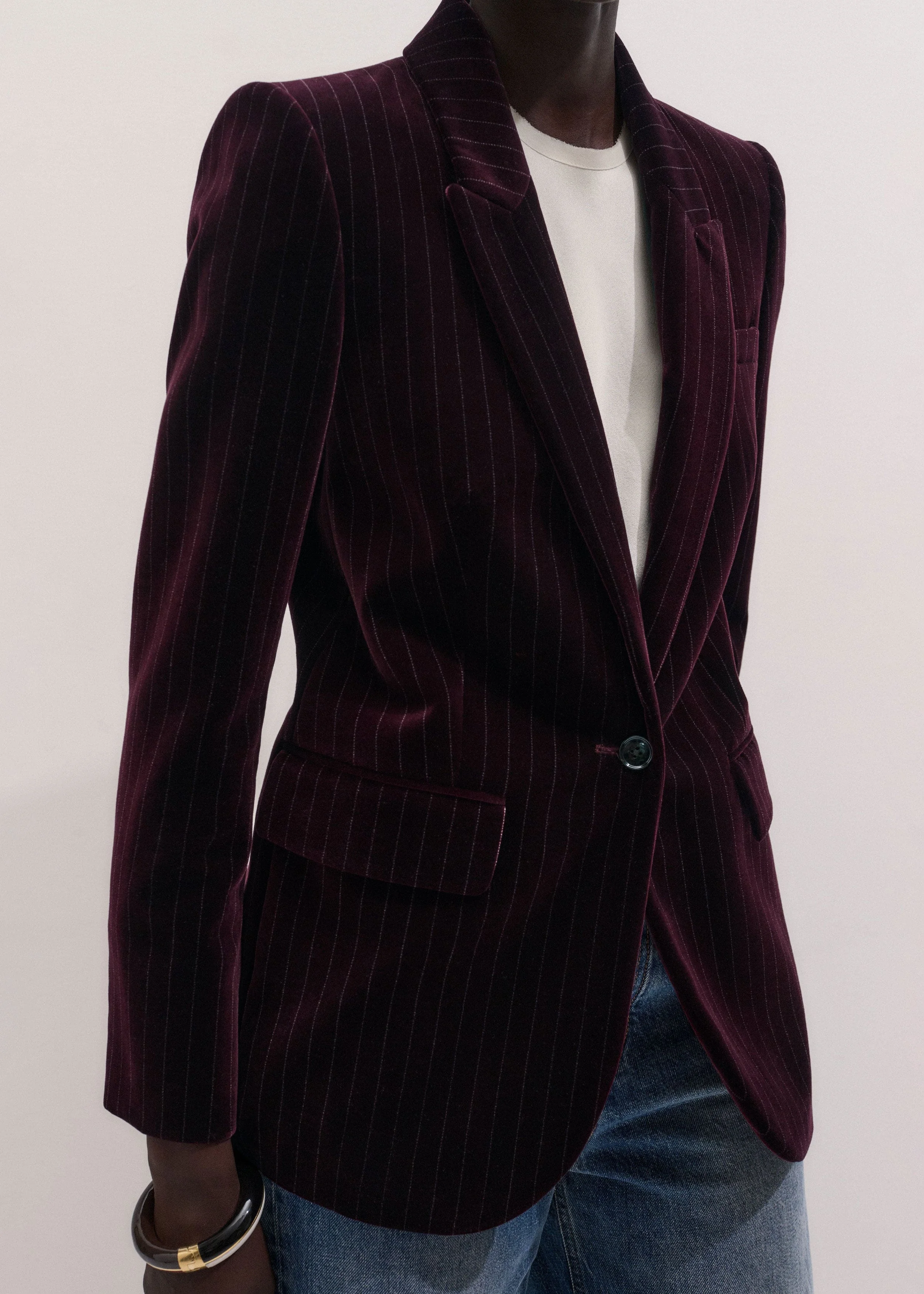 Sharp Shoulder Blazer - 1