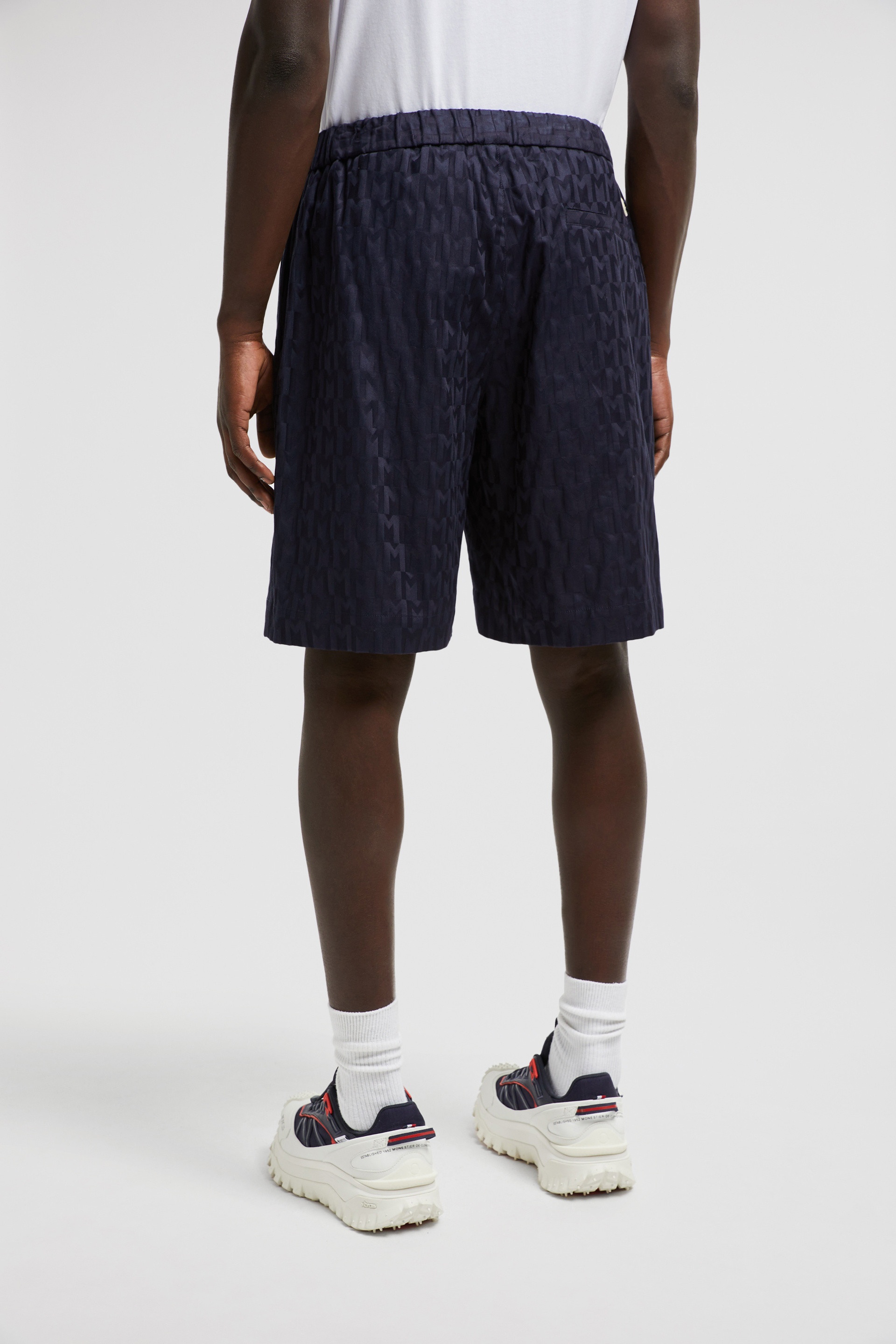 Monogram Jacquard Cotton Shorts - 5