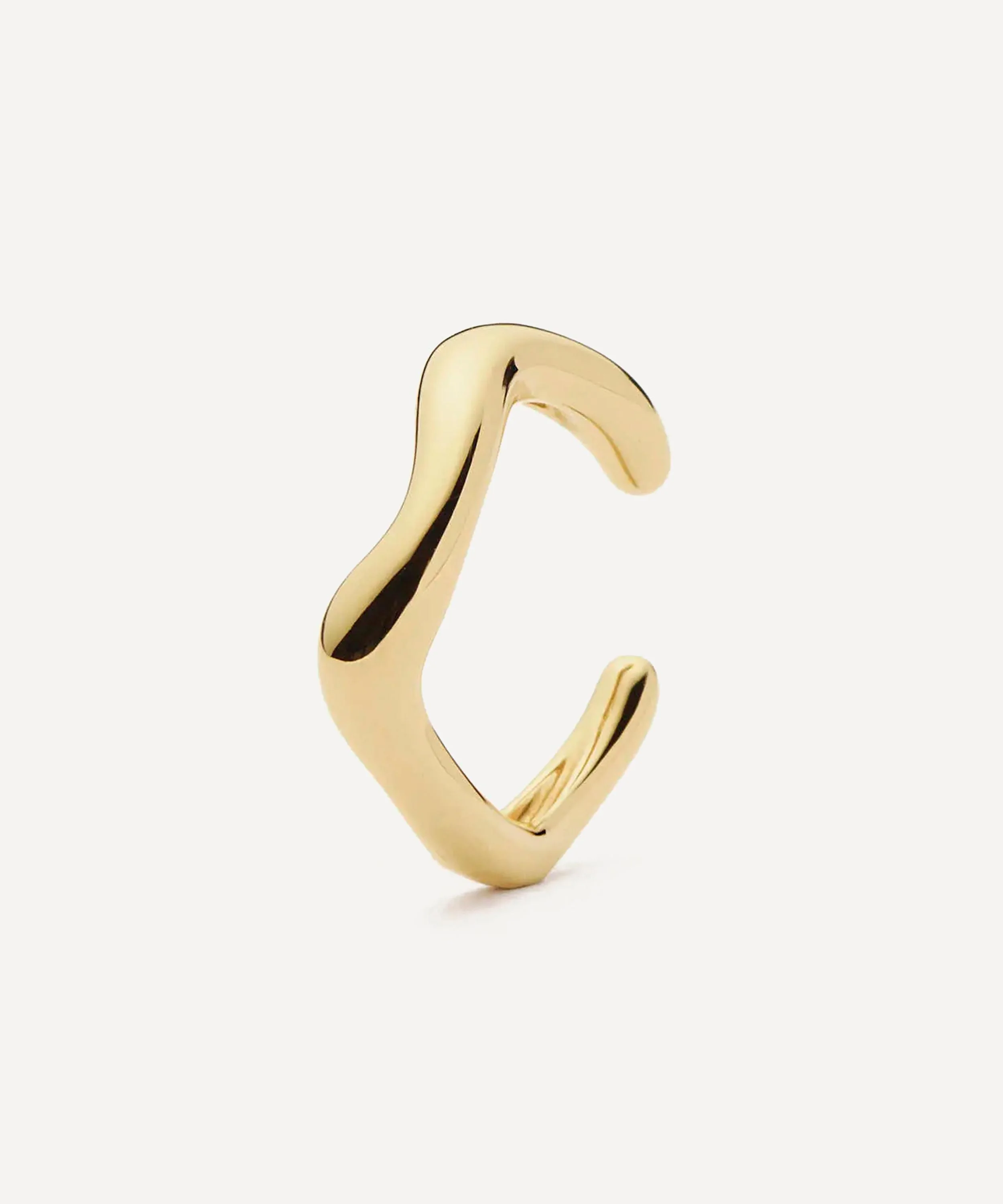 14ct Gold Molten Fine Ear Cuff - 1